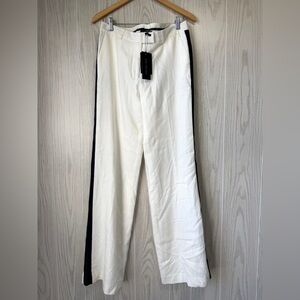 Rachel Zoe Ivory Combo Wide-Leg Trousers – Size 10 NWT